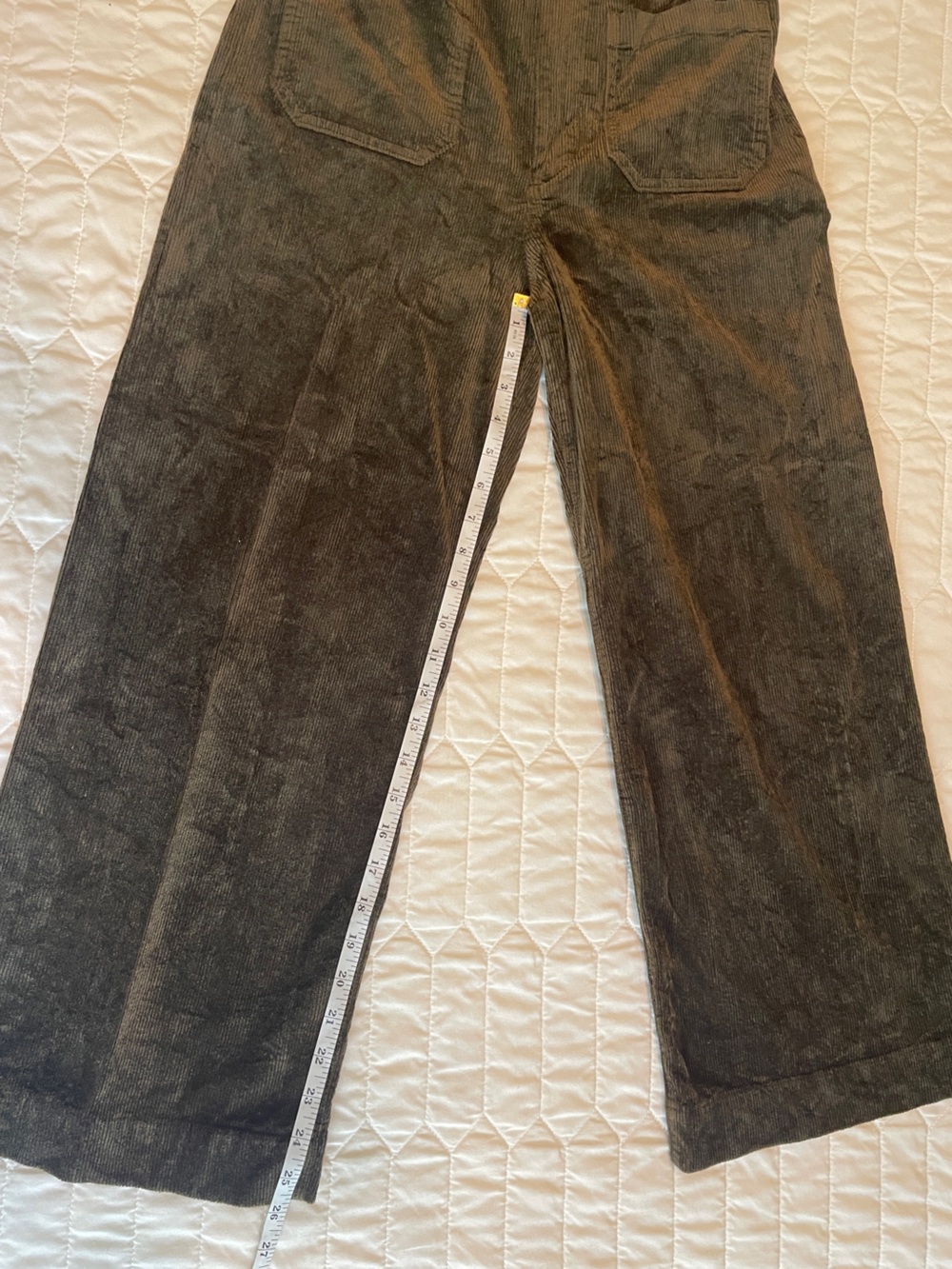 Anthropologie The Colette Cropped Wide-Leg Pants Corduroy Size 28 - Picture 4 of 8